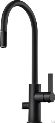 Grifo de cocina con válvula para lavavajillas ARM885 Latón Negro Mate