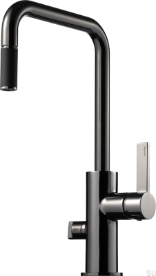 Grifo de cocina con válvula para lavavajillas ARM887 Latón Cromo Negro