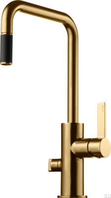 Grifo de cocina con válvula para lavavajillas ARM887 Latón Oro Miel Cepillado
