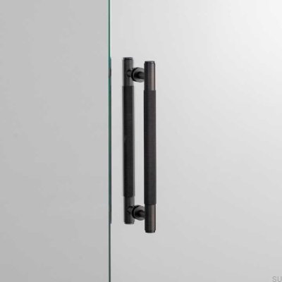 Tirador alargado para muebles de doble cara en bronce quemado y latón Cross 225