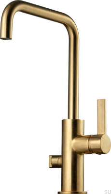 Grifo de cocina con válvula para lavavajillas ARM984 Latón Oro Miel Cepillado