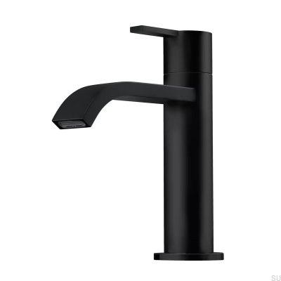 Grifo para lavabo ART071 de latón negro mate