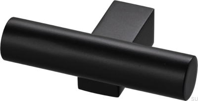 Pomo para mueble T-Bar Bar055, latón, negro mate