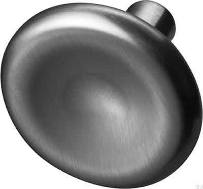 Perilla para muebles Bean 37 de latón, cromo negro cepillado