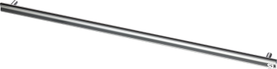 Tirador para mueble oblongo Bean 556, latón, plata, cromo