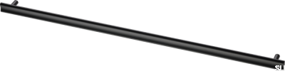 Tirador para mueble oblongo Bean 556, latón, negro mate