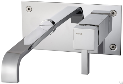 Grifo de lavabo 175 BOX006 Latón Plata Cromo