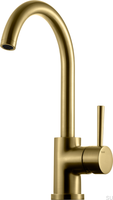 Grifo de cocina EVO180, latón, dorado miel, cepillado
