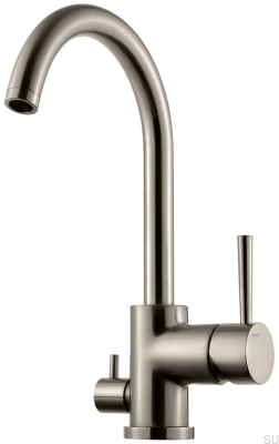 Grifo de cocina con válvula para lavavajillas EVO184 Latón Niquelado Cepillado