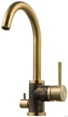 Grifo de cocina con válvula para lavavajillas EVO184 Latón Grottesco