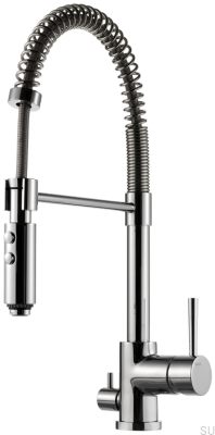 Grifo de cocina con válvula para lavavajillas EVO186 Latón Plata Cromo