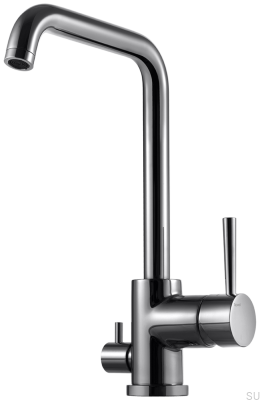 Grifo de cocina con válvula para lavavajillas EVO984 Latón Cromo Negro