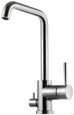 Grifo de cocina con válvula para lavavajillas EVO984 Latón Plata Cromo