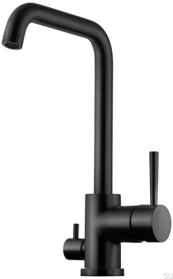 Grifo de cocina con válvula para lavavajillas EVO984 Latón Negro Mate