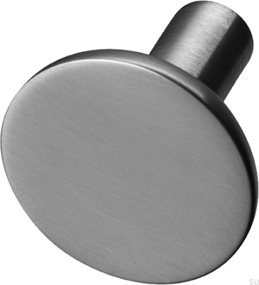 Pomo para mueble Pastille 30, latón, negro, cromo, cepillado
