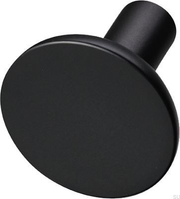 Pomo para mueble Pastille 30, latón, negro mate
