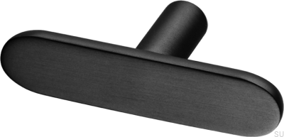 Pomo para mueble T-Bar Pastille 60, latón, negro mate