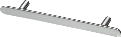 Tirador para mueble oblongo Pastille 128, latón, plata, cromo