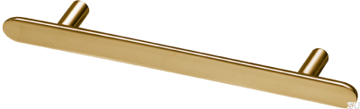 Tirador para mueble oblongo Pastille 128, latón pulido, sin barnizar