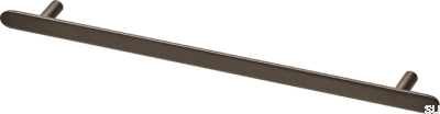 Tirador para mueble oblongo Pastille 256, latón, marrón