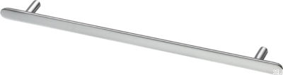 Tirador para mueble oblongo Pastille 256, latón, plata, cromo