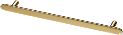 Tirador para mueble oblongo Pastille L 256, latón pulido, sin barnizar