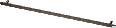 Tirador para mueble oblongo Pastille 536, latón, marrón
