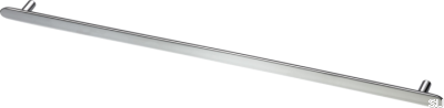 Tirador para mueble oblongo Pastille 536, latón, plata, cromo