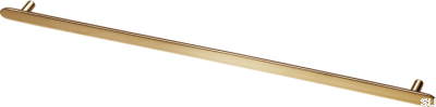 Tirador para mueble oblongo Pastille 536, latón pulido, sin barnizar