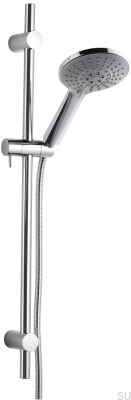 Barra de ducha con soporte de pared regulable ZSAL194 Latón Plata Cromo