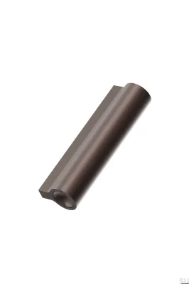 Tirador alargado para mueble Lucente 64, aluminio, marrón mate