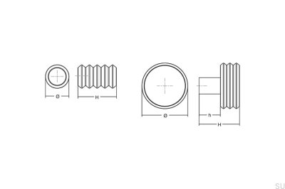 Perchero de pared de madera de nogal Pulse 28