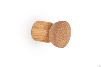Perchero de pared Pieza 48 Madera Roble con Corcho Ecológico