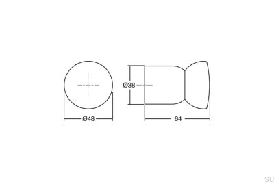 Perchero de pared Pieza 48 Madera Roble con Corcho Ecológico