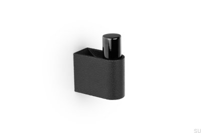 Perchero de pared Casey 23 de aluminio y titanio negro pulido