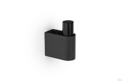 Perchero de pared Casey 23 de aluminio negro mate ecológico