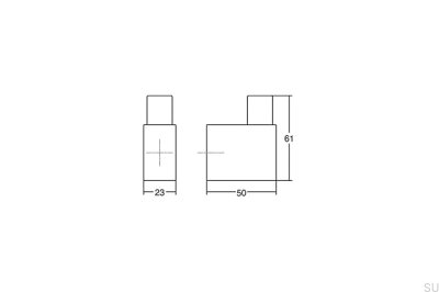 Perchero de pared Casey 23, aluminio blanco con madera de roble ecológico