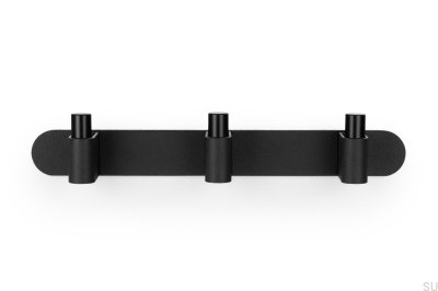 Perchero de pared Casey Rack 340 de aluminio negro mate