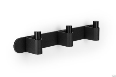 Perchero de pared Casey Rack 340 de aluminio negro mate