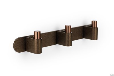 Perchero de pared Casey Rack 340 de aluminio marrón mate