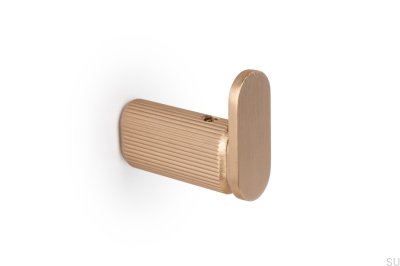 Perchero de pared Brooklyn 15 de aluminio cepillado dorado Cava Eco