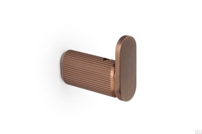 Perchero de pared Brooklyn 15 de aluminio marrón cepillado ecológico