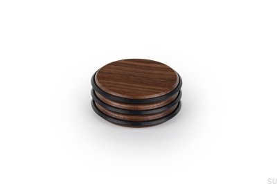 Tope de puerta de suelo Pulse 66, madera, nogal