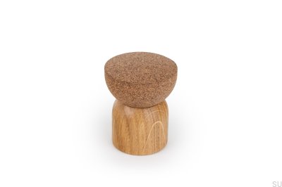Tope de puerta de suelo para estufa de 48 cm de madera de roble con corcho