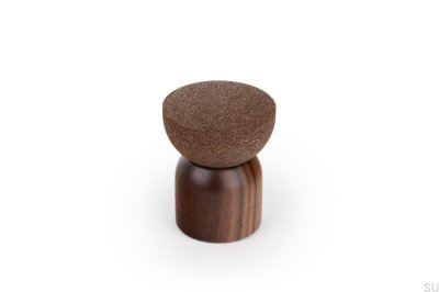 Tope de puerta de suelo para estufa de 48 cm de madera de nogal con corcho