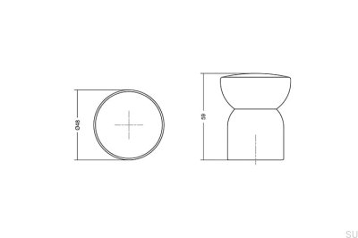 Tope de puerta de suelo para estufa de 48 cm de madera de nogal con corcho