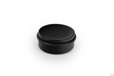 Tope de puerta de suelo Luv Wood 71 de madera de roble negro mate