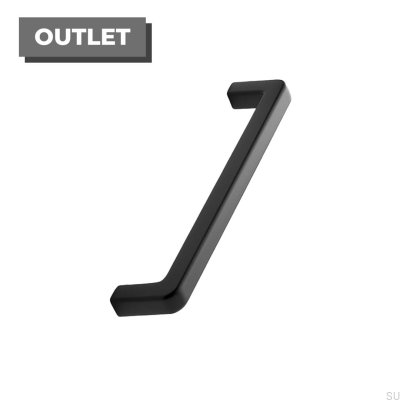 Tirador para mueble alargado Mango 192, metal, negro mate