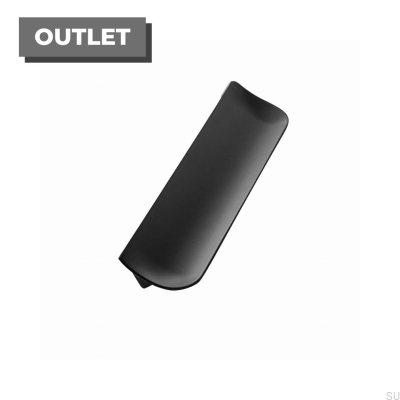 Tirador para mueble alargado Slope 160, metal, negro mate