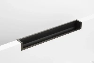 Tirador para mueble empotrable Hexxa 350 Aluminio Gris metalizado